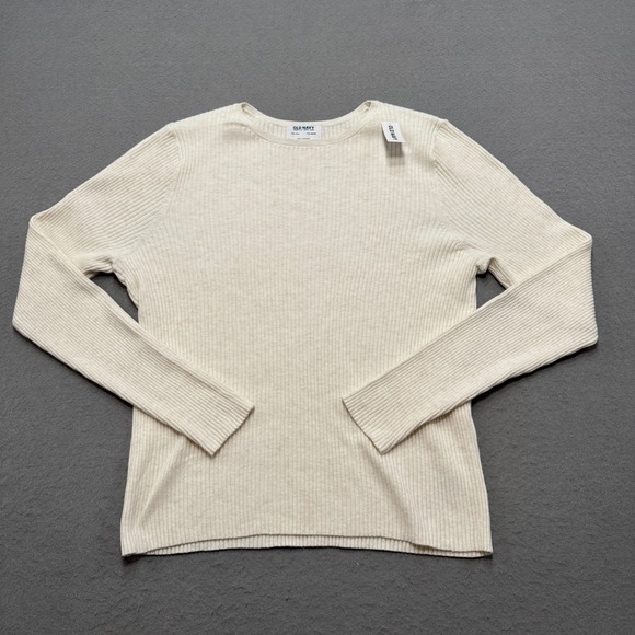 Old Navy Other - NEW Old Navy Sweater Men's 2XL Tall White SoSoft Lite Ribbed‎ Knit Long Sleeve
